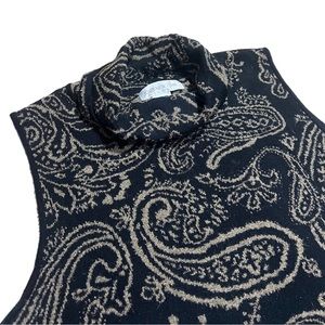 Jones New York Wool Metallic Sleeveless Cowl Neck Pullover Sz 2X